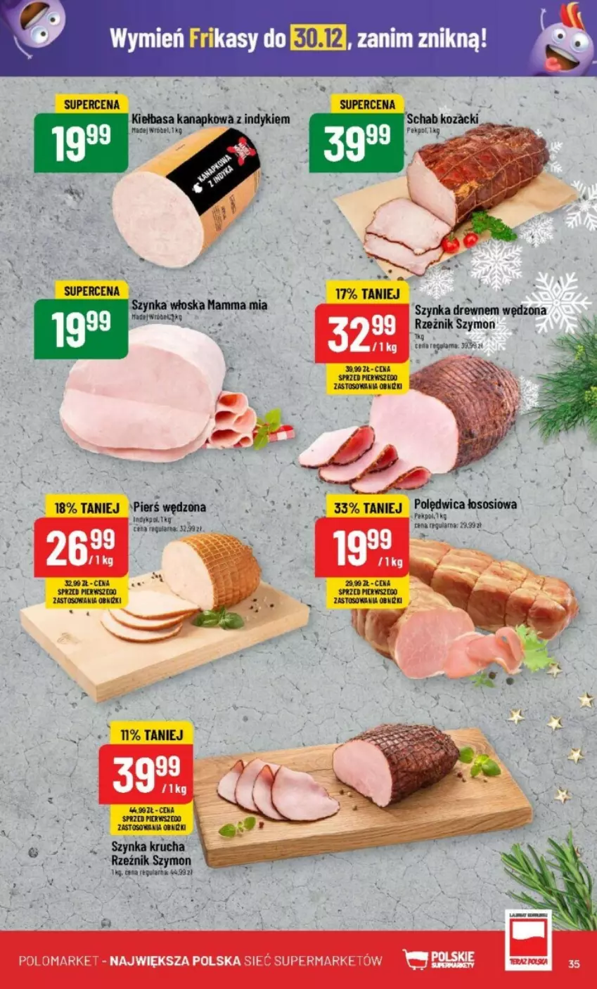 Gazetka promocyjna PoloMarket - ważna 20.12 do 23.12.2023 - strona 29 - produkty: Kiełbasa, Szynka