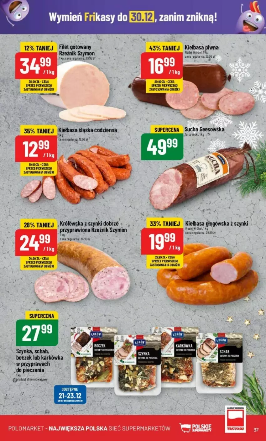 Gazetka promocyjna PoloMarket - ważna 20.12 do 23.12.2023 - strona 31 - produkty: Kiełbasa, Madej Wróbel, Tarczyński