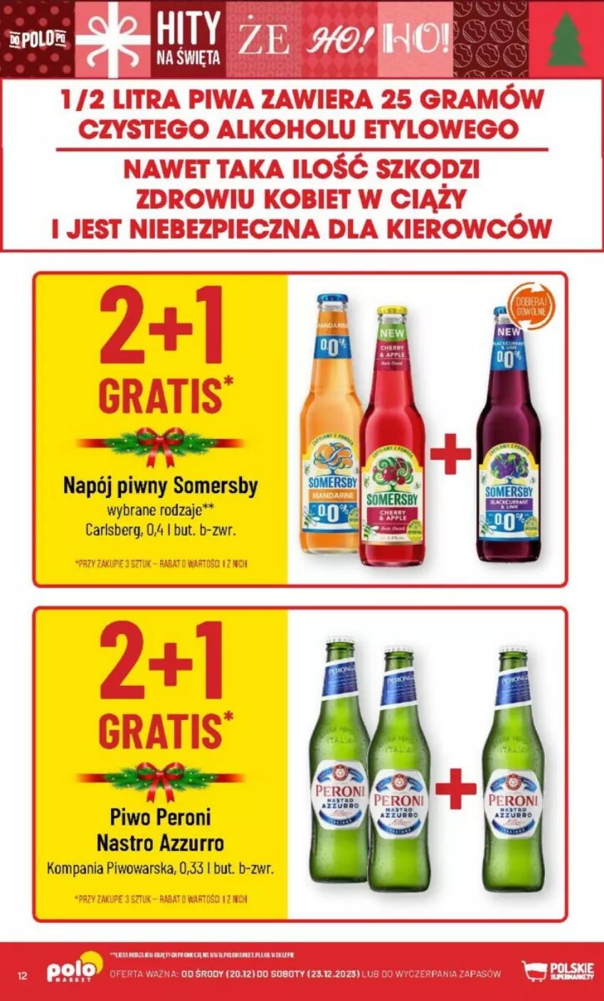 Gazetka promocyjna PoloMarket - ważna 20.12 do 23.12.2023 - strona 4 - produkty: Carlsberg, Napój, Piwo, Somersby