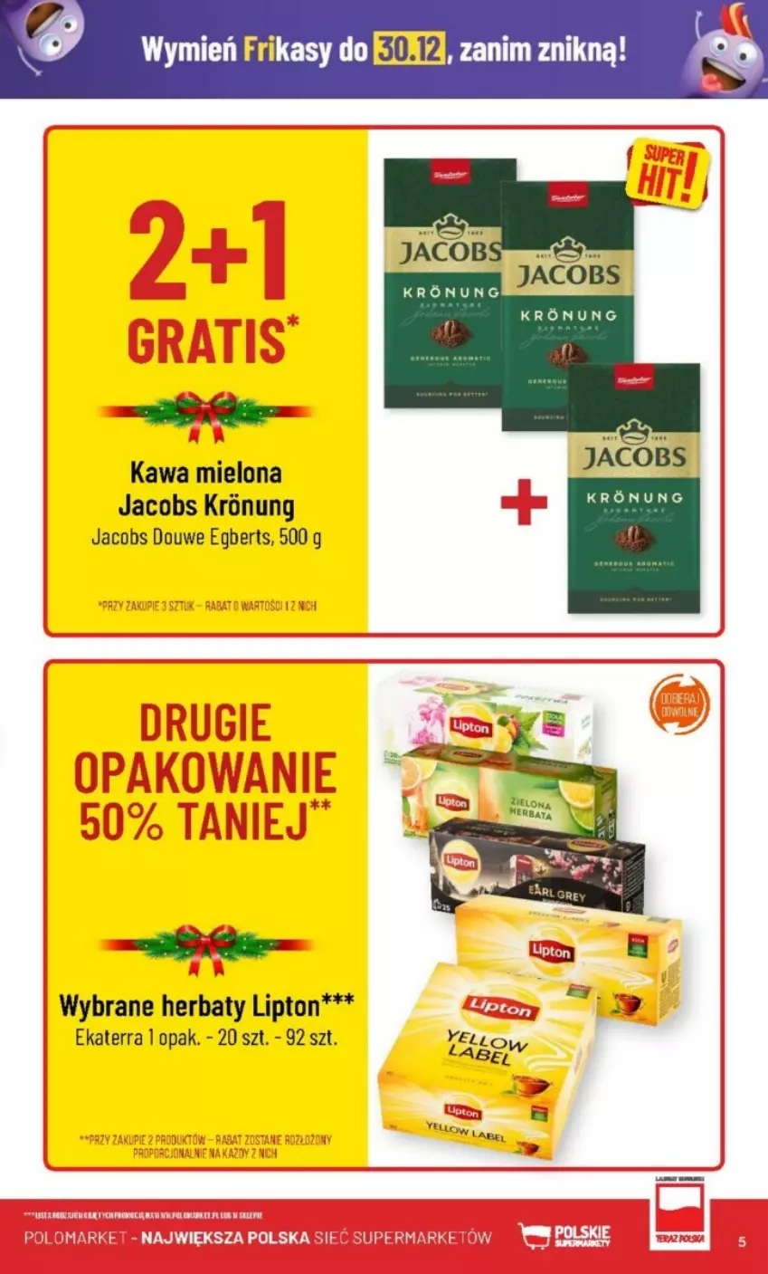 Gazetka promocyjna PoloMarket - ważna 20.12 do 23.12.2023 - strona 45 - produkty: Herbata, Jacobs, Kawa, Kawa mielona, LG, Lipton