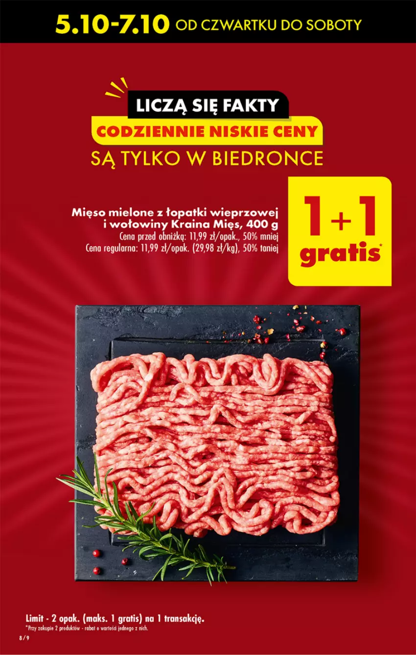 Gazetka promocyjna Biedronka - Od czwartku - ważna 05.10 do 11.10.2023 - strona 8 - produkty: Gra, Mięso, Mięso mielone, Mięso mielone z łopatki wieprzowej, Tran