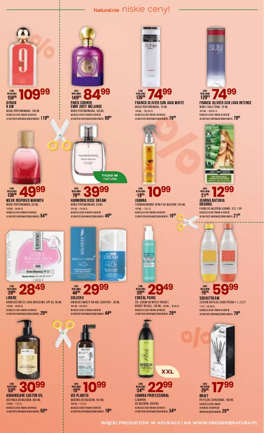 Gazetka promocyjna Drogerie Natura - Gazetka Drogerie Natura - ważna 06.05 do 17.05.2026 - strona 9 - produkty: Arganicare, Astor, Fa, Farba do włosów, Joanna, Krem do twarzy, Krem odżywczy, Lirene, Mexx, Odżywka, Perfum, Rum, Ser, Serum, Szampon, Woda, Woda perfumowana, Woda toaletowa