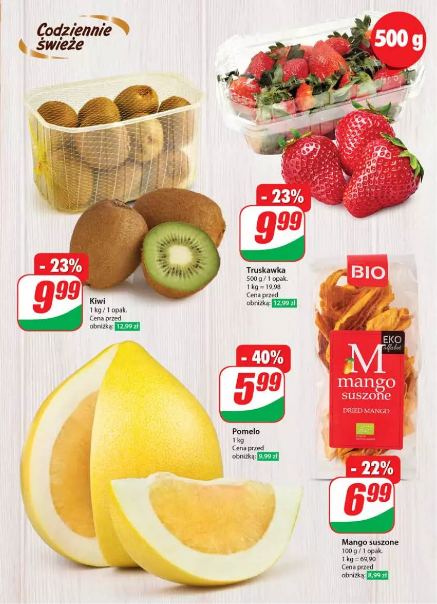 Gazetka promocyjna Dino - Gazetka 6 - ważna 06.02 do 13.02.2024 - strona 33 - produkty: Kiwi, Mango, Mango suszone, Pomelo