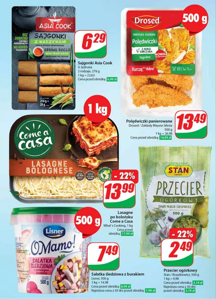 Gazetka promocyjna Dino - Gazetka 6 - ważna 06.02 do 13.02.2024 - strona 44 - produkty: Buraki, Lasagne, Lisner, Polędwiczki panierowane, Sajgonki, Sałat, Sałatka