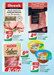 Gazetka promocyjna Dino - Gazetka 6 - Gazetka - ważna od 13.02 do 13.02.2024 - strona 43 - produkty: Mięso w galarecie, Salami, Szynka wieprzowa, Kindziuk, Bols, Szynka, Pieprz, Gala, Olewnik, Mięso, HP