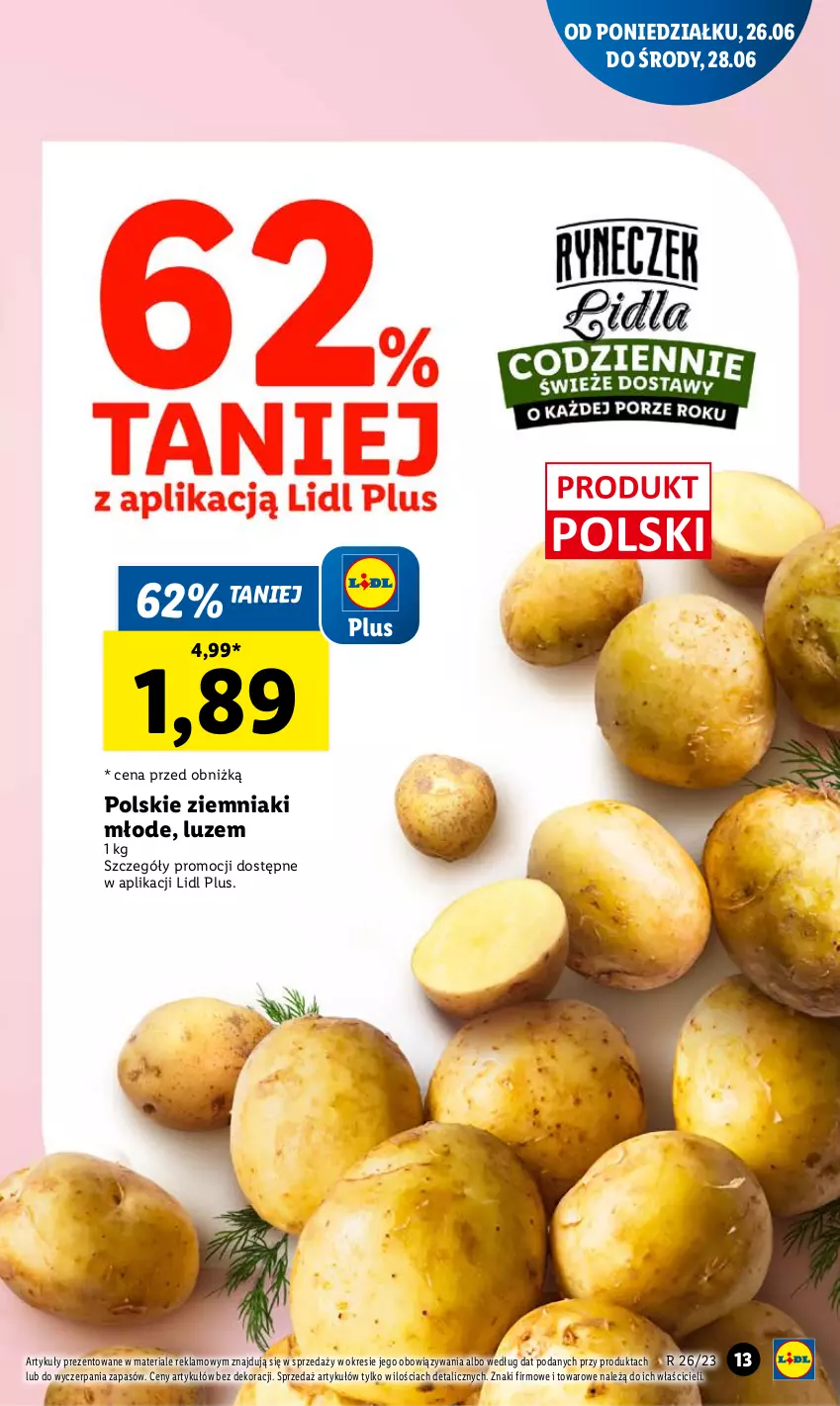 Gazetka promocyjna Lidl - GAZETKA - ważna 26.06 do 28.06.2023 - strona 13 - produkty: Ziemniaki