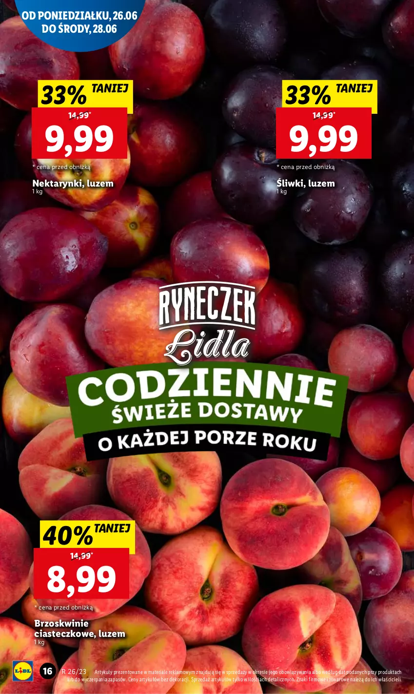 Gazetka promocyjna Lidl - GAZETKA - ważna 26.06 do 28.06.2023 - strona 18 - produkty: Brzoskwinie, Nektar