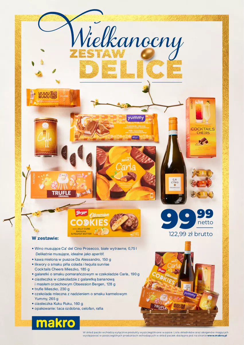 Gazetka promocyjna Makro - Wielkanocne zestawy upominkowe - ważna 15.02 do 02.04.2024 - strona 7 - produkty: Czekolada, Czekolada mleczna, Fa, Gala, Galaretki, Kawa, Kawa mielona, Mus, Piña Colada, Prosecco, SESSIO, Taca, Tequila, Wino, Wino musujące