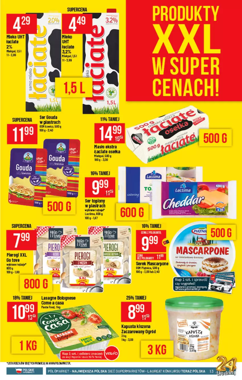 Gazetka promocyjna PoloMarket - Gazetka pomocyjna - ważna 20.10 do 26.10.2021 - strona 13 - produkty: Gouda, Lasagne, Lasagne bolognese, Laur, Mascarpone, Masło, Mleko, Ogród, Piątnica, Ser, Ser topiony, Serek, Tera, Top