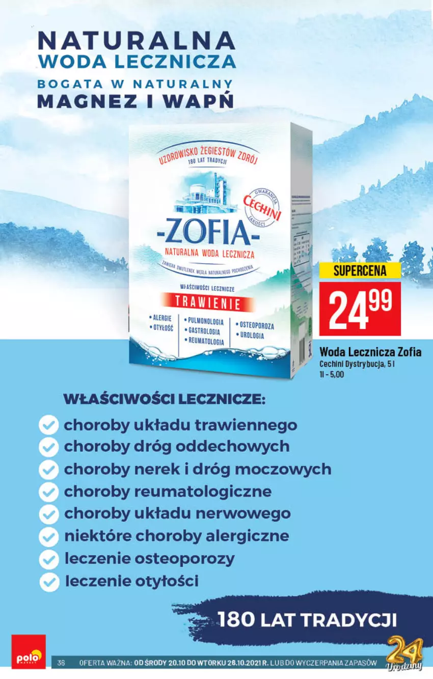 Gazetka promocyjna PoloMarket - Gazetka pomocyjna - ważna 20.10 do 26.10.2021 - strona 36 - produkty: Magnez, Por, Woda, Znicz