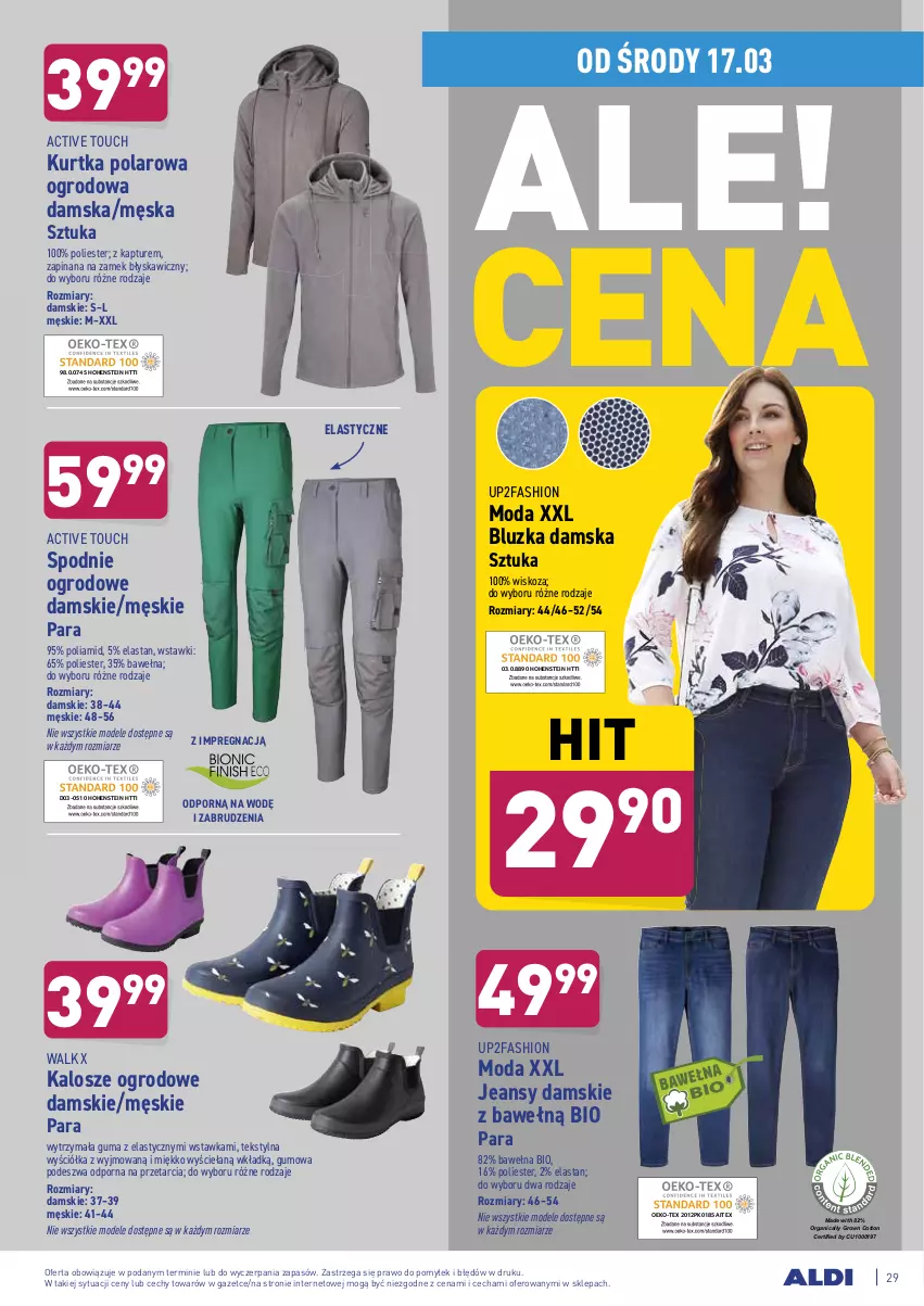 Gazetka promocyjna Aldi - ALE! CENA w ALDI - ważna 15.03 do 27.03.2021 - strona 31 - produkty: Fa, Kurtka, Moda, Por, Spodnie, Wełna