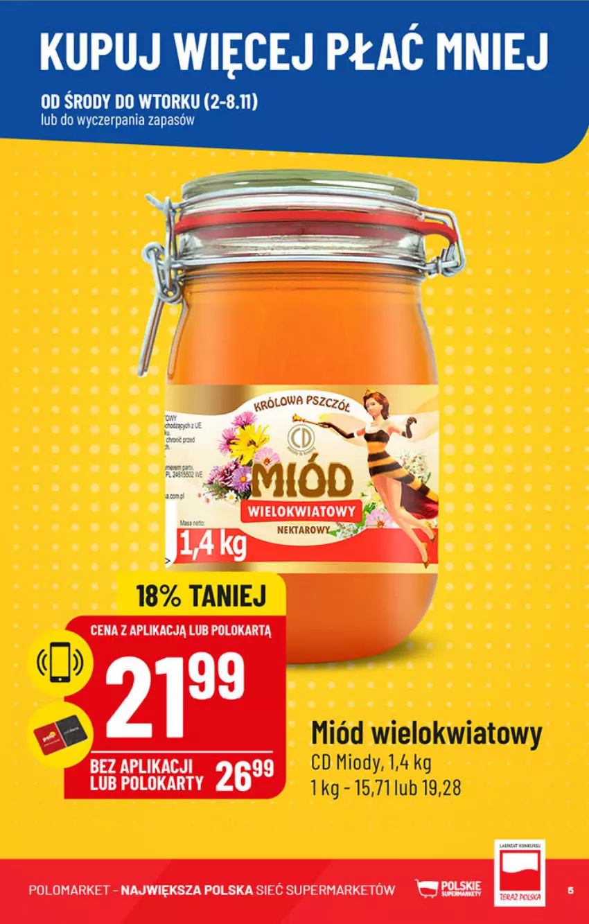 Gazetka promocyjna PoloMarket - Gazetka pomocyjna - ważna 02.11 do 08.11.2022 - strona 5 - produkty: Miód