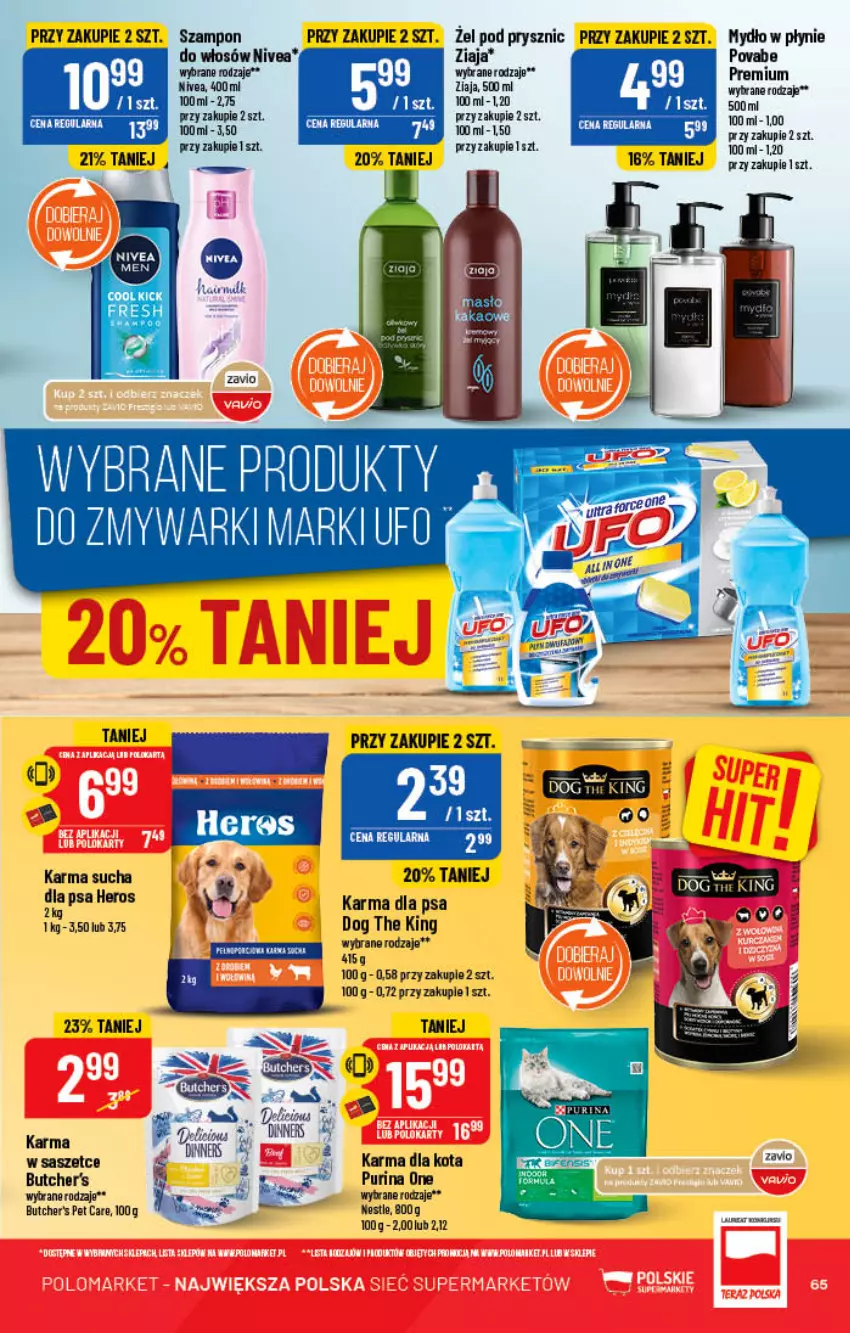 Gazetka promocyjna PoloMarket - Gazetka pomocyjna - ważna 02.11 do 08.11.2022 - strona 65 - produkty: Butcher's, Mydło, Nivea, Pur, Purina, Szampon, Ziaja