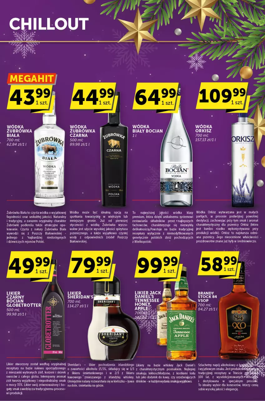 Gazetka promocyjna ABC - ważna 30.11 do 12.12.2023 - strona 3 - produkty: Biały Bocian, Fa, Gin, Kawa, Likier, Napój, Por, Ser, Sheridan's, Sok, Stock, Whiskey, Wódka