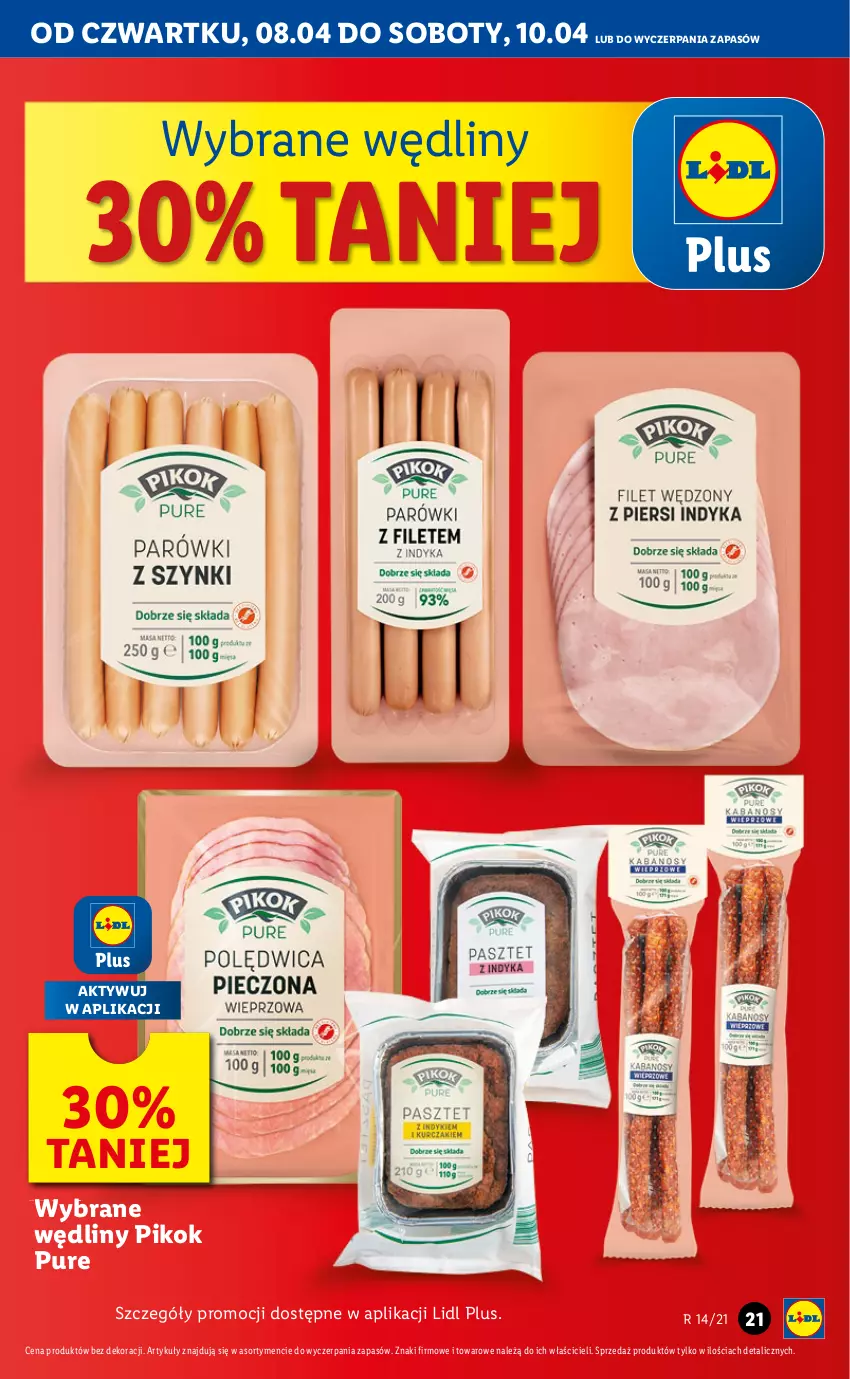 Gazetka promocyjna Lidl - GAZETKA - ważna 08.04 do 10.04.2021 - strona 21 - produkty: PIKOK, Pur