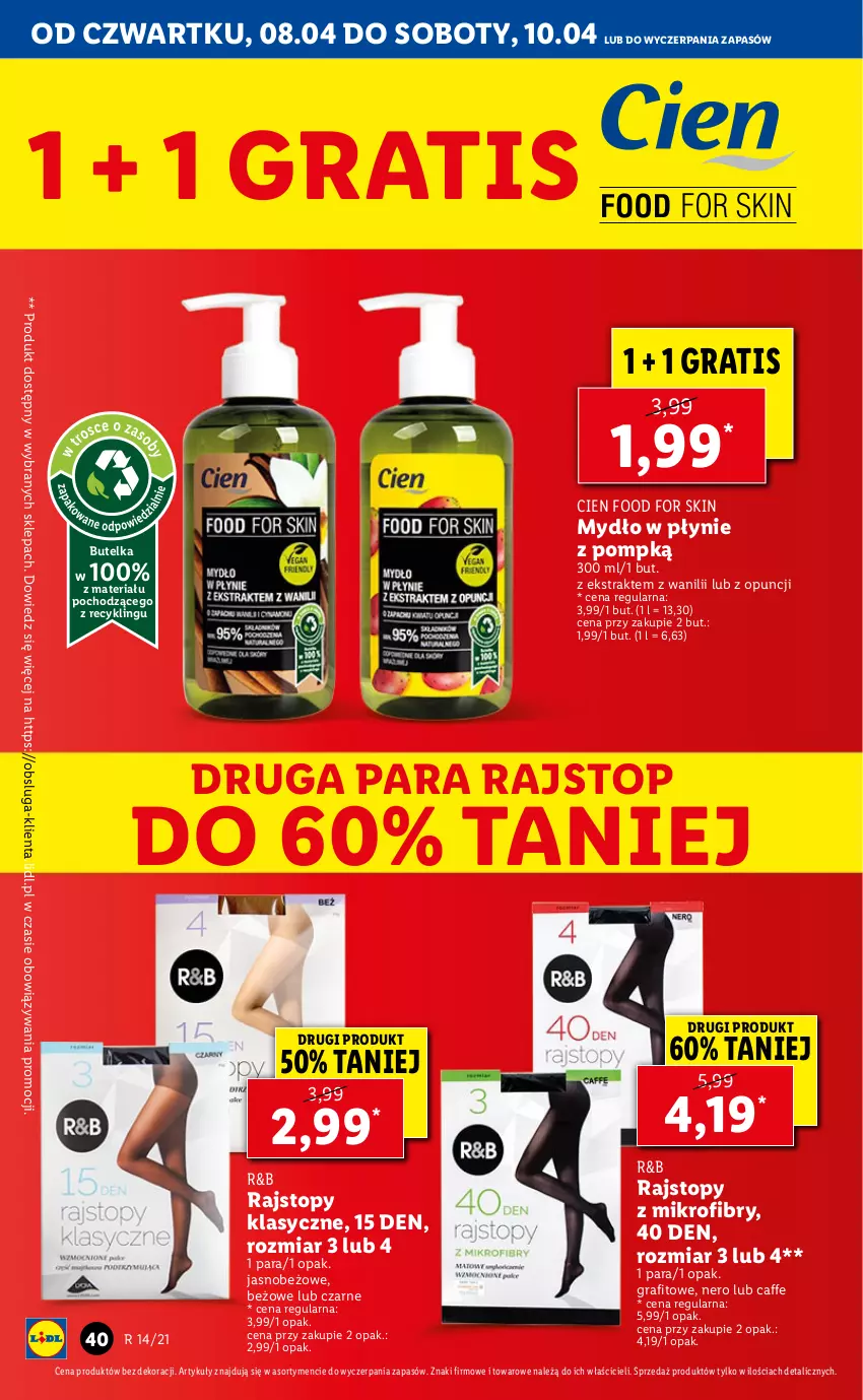 Gazetka promocyjna Lidl - GAZETKA - ważna 08.04 do 10.04.2021 - strona 40 - produkty: Gra, Mydło, Rajstopy, Top