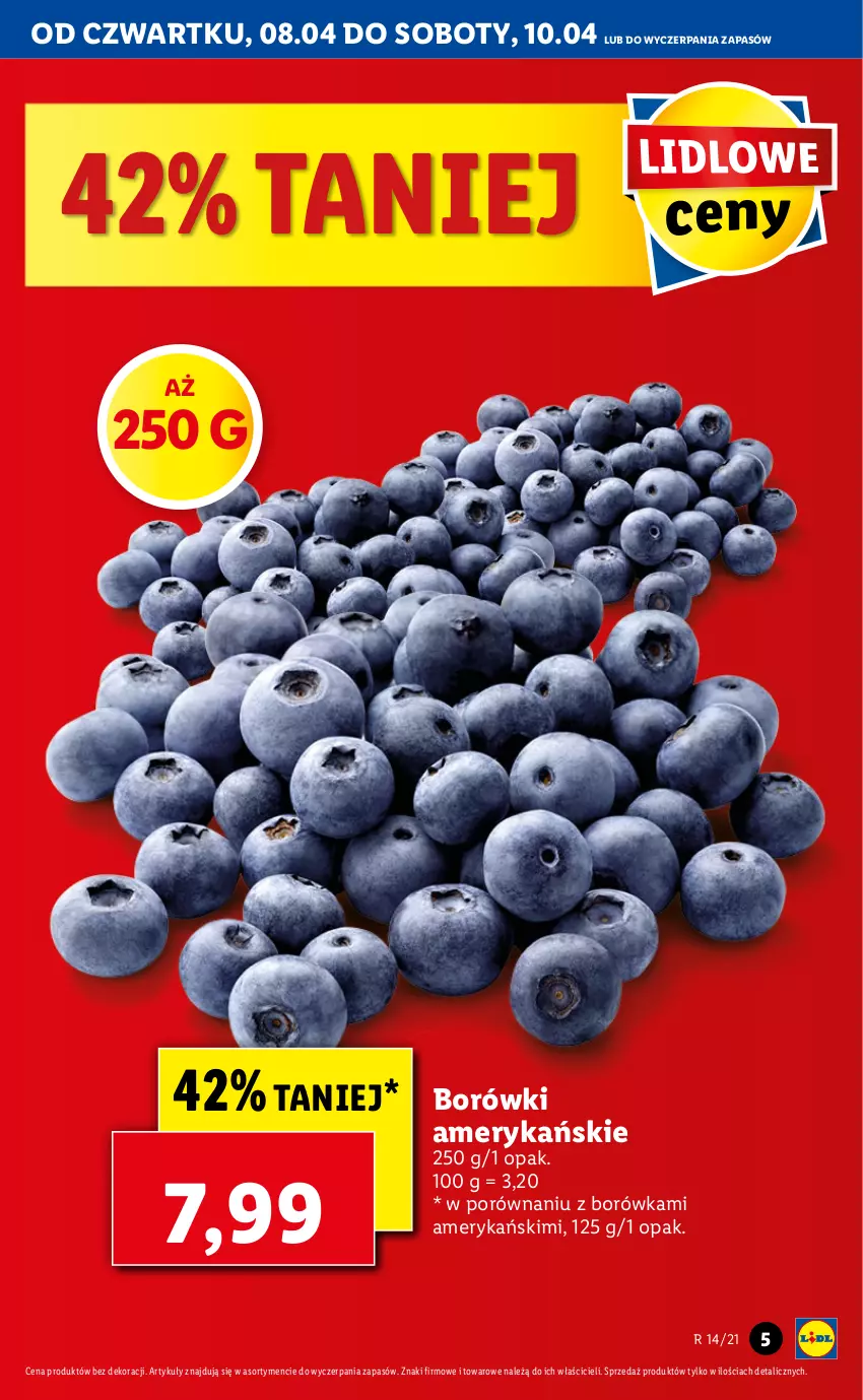 Gazetka promocyjna Lidl - GAZETKA - ważna 08.04 do 10.04.2021 - strona 5 - produkty: Borówka, Por