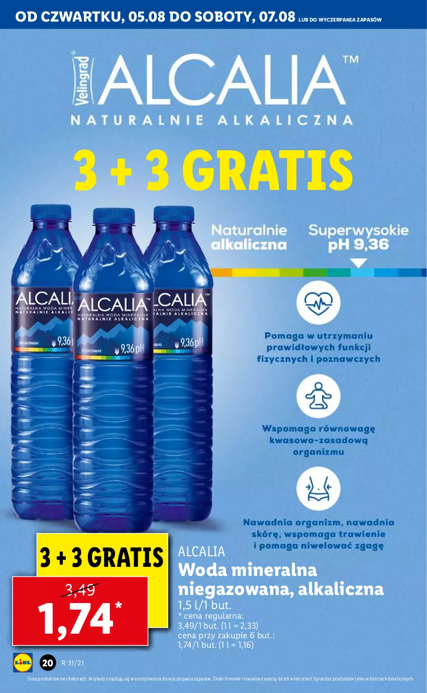 Gazetka promocyjna Lidl - GAZETKA - ważna 05.08 do 07.08.2021 - strona 20 - produkty: Gra, Woda, Woda mineralna