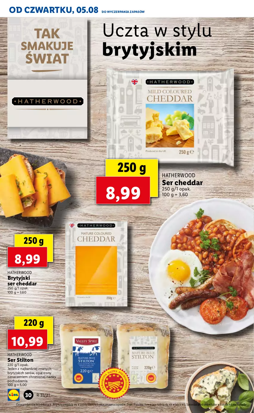 Gazetka promocyjna Lidl - GAZETKA - ważna 05.08 do 07.08.2021 - strona 30 - produkty: Cheddar, Ser