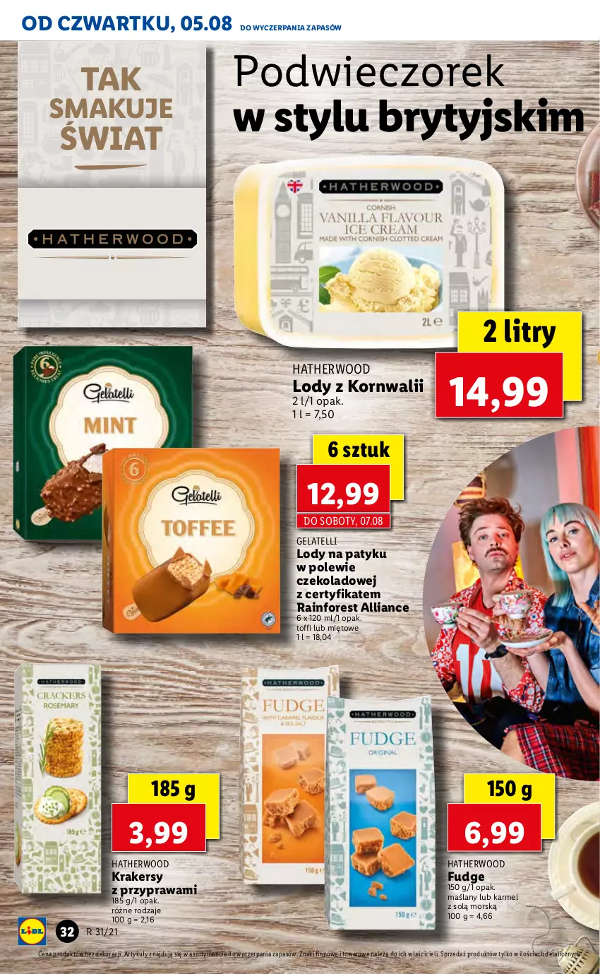 Gazetka promocyjna Lidl - GAZETKA - ważna 05.08 do 07.08.2021 - strona 32 - produkty: Krakersy, Lody