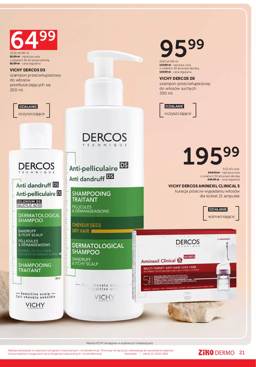 Gazetka promocyjna Ziko - Gazetka Ziko Dermo - ważna 12.02 do 25.02.2026 - strona 21 - produkty: Clin, Szampon, Vichy