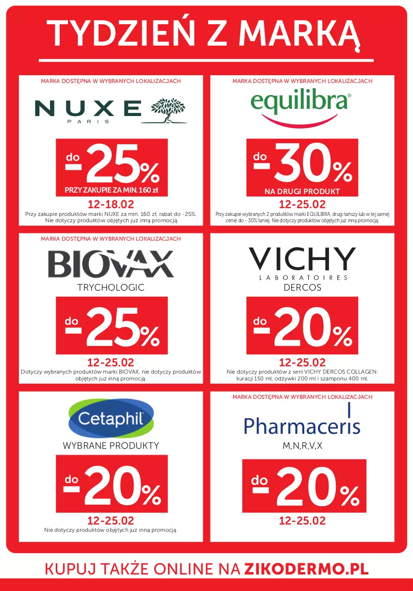Gazetka promocyjna Ziko - Gazetka Ziko Dermo - ważna 12.02 do 25.02.2026 - strona 26 - produkty: Biovax, Nuxe, Ser, Szampon, Vichy