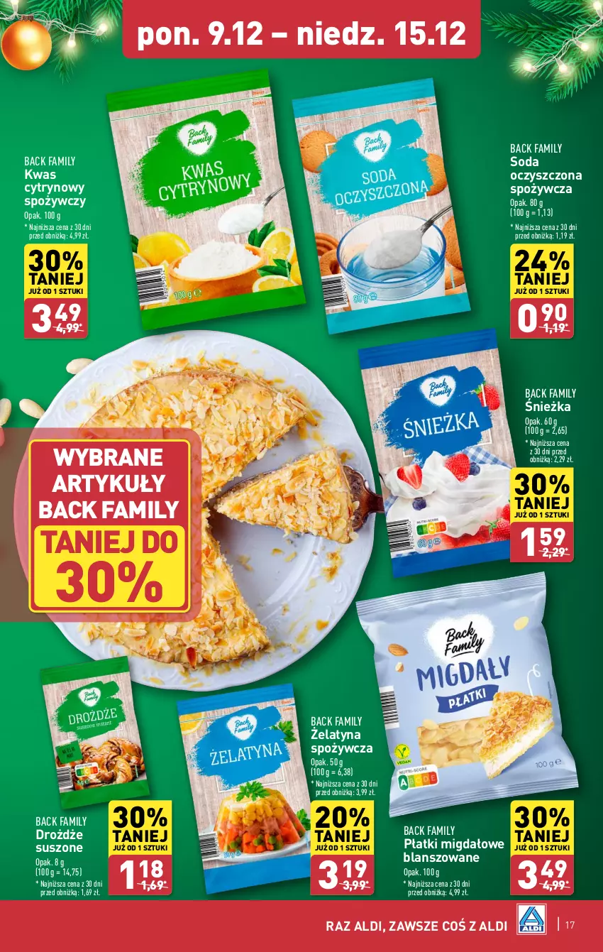 Gazetka promocyjna Aldi - Pełna oferta - ważna 09.12 do 15.12.2024 - strona 17 - produkty: Drożdże, Fa, Kwas cytrynowy, Soda oczyszczona