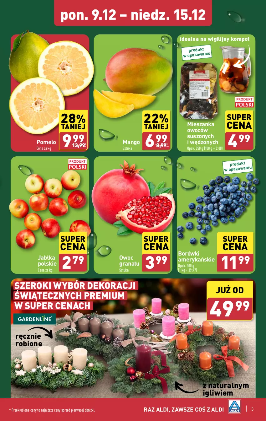 Gazetka promocyjna Aldi - Pełna oferta - ważna 09.12 do 15.12.2024 - strona 3 - produkty: Gra, Granat, Jabłka, Mango, Pomelo