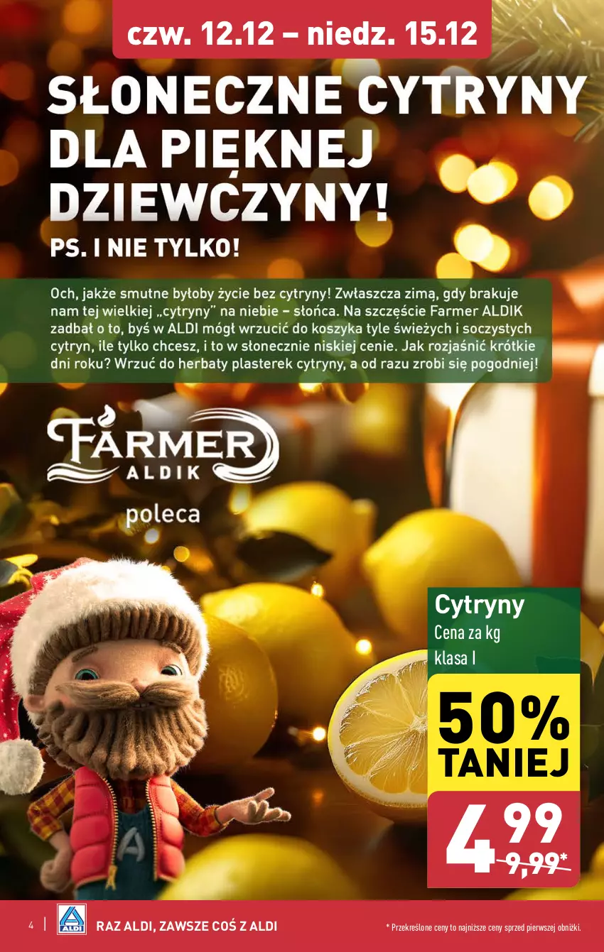 Gazetka promocyjna Aldi - Pełna oferta - ważna 09.12 do 15.12.2024 - strona 4 - produkty: Cytryny