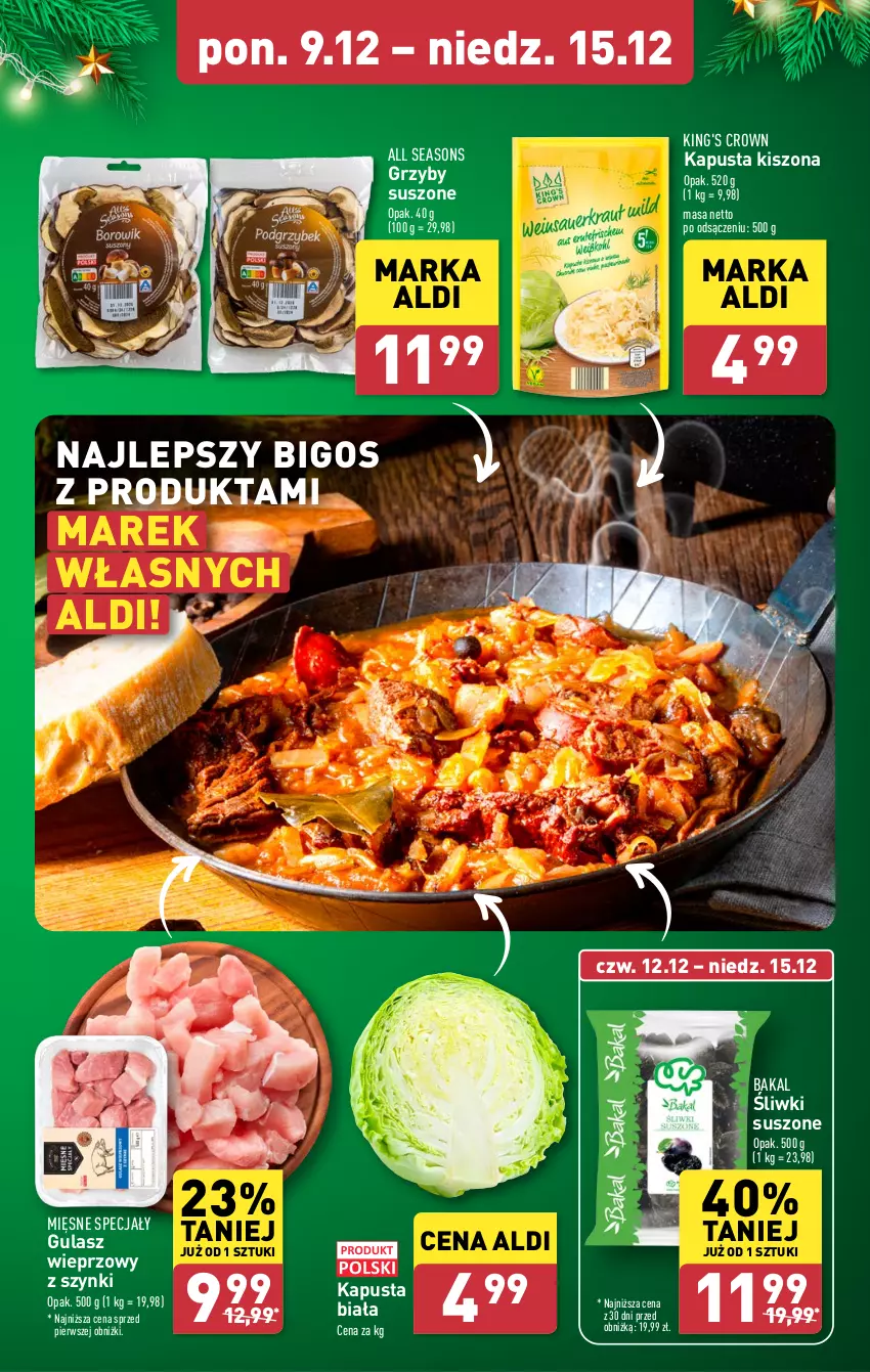 Gazetka promocyjna Aldi - Pełna oferta - ważna 09.12 do 15.12.2024 - strona 9 - produkty: All Seasons, Bigos, Grzyby, Mięsne specjały