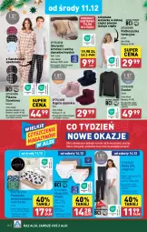 Gazetka promocyjna Aldi - Pełna oferta - Gazetka - ważna od 15.12 do 15.12.2024 - strona 48 - produkty: Sweter, Gin, Kapcie, Majtki, Karp, Kosz, Koszulka, LANA, Wełna, Moda, Legginsy, Krzesło, Poduszka, Piżama, Koszulka funkcyjna, Fa