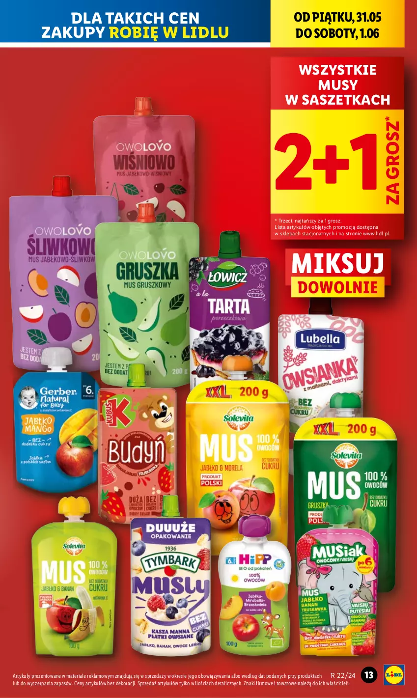 Gazetka promocyjna Lidl - GAZETKA - ważna 31.05 do 01.06.2024 - strona 15 - produkty: Mus