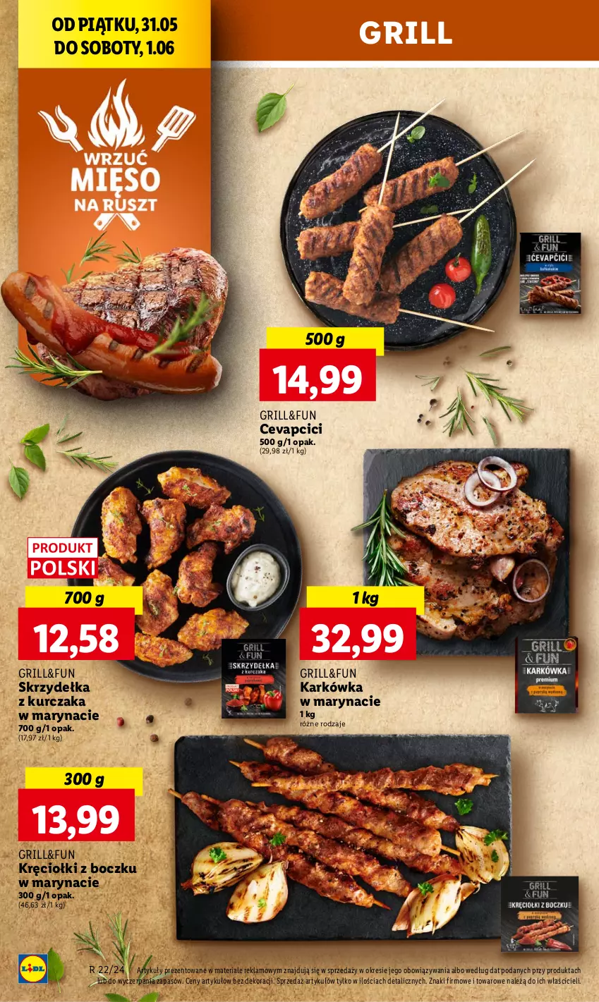 Gazetka promocyjna Lidl - GAZETKA - ważna 31.05 do 01.06.2024 - strona 22 - produkty: Grill, Kurczak, Skrzydełka z kurczaka