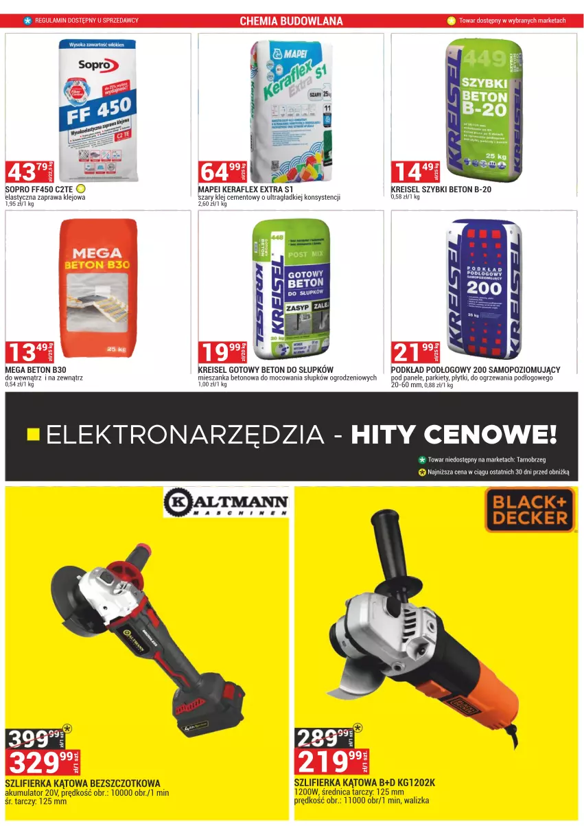 Gazetka promocyjna Merkury Market - ważna 01.09 do 30.09.2023 - strona 28 - produkty: Akumulator, Cement, Klej, Lack, Mop, Podkład, Podkład podłogowy, Szlifierka, Szlifierka kątowa, Walizka, Zaprawa klejowa