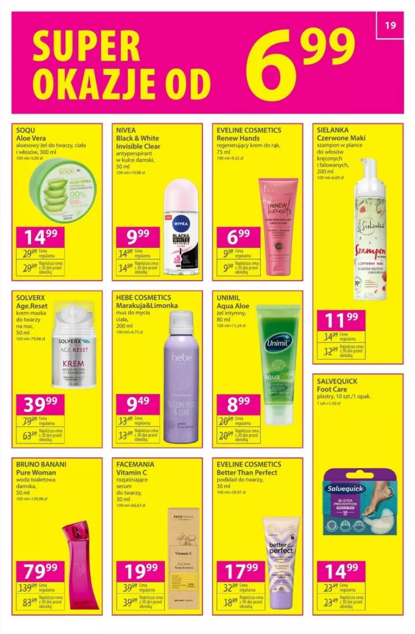 Gazetka promocyjna Hebe - ważna 14.12 do 31.12.2023 - strona 11 - produkty: Aloe vera, Bruno Banani, Eveline, Fa, Hebe Cosmetics, Krem do rąk, Lack, Limonka, Nivea, Pur, Rum, Ser, Serum, Sos, Szampon, Unimil