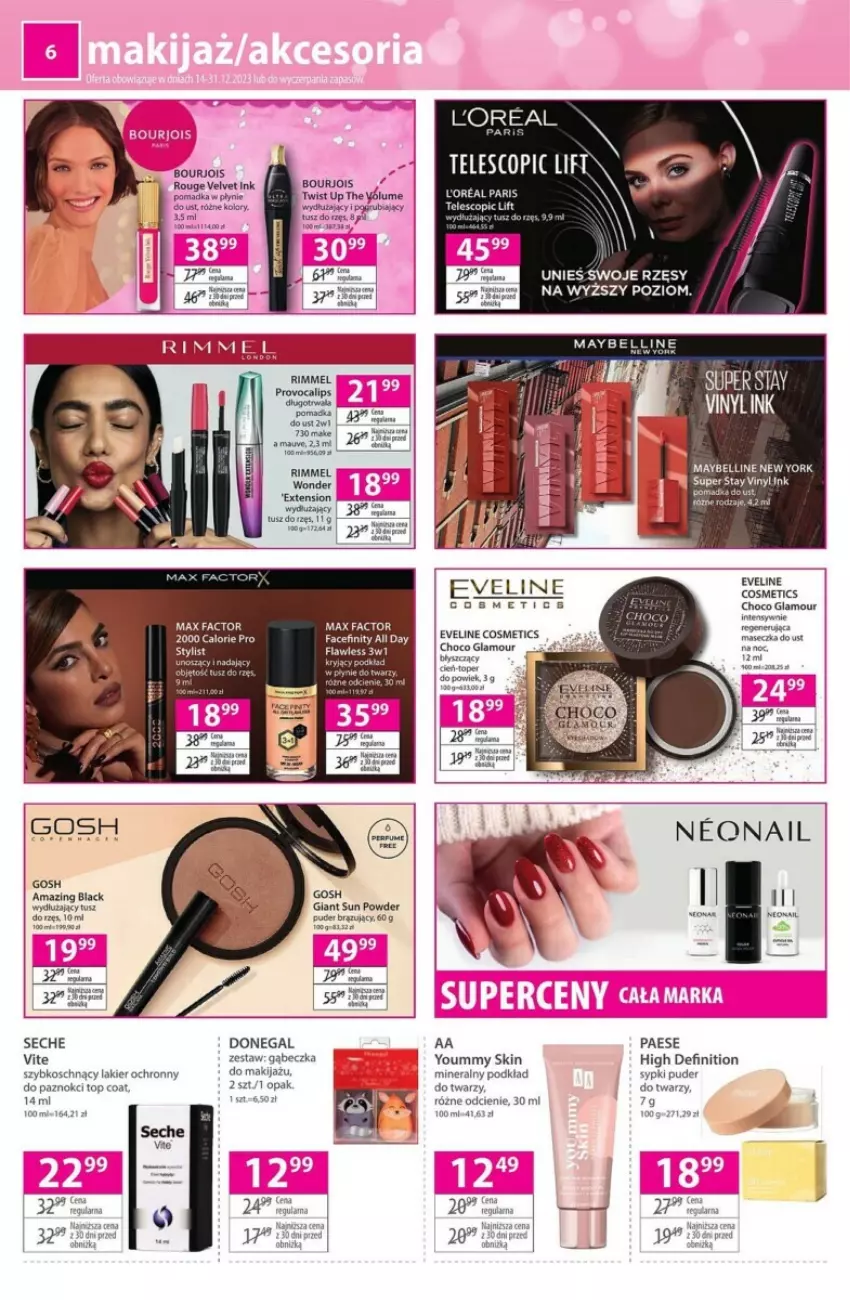 Gazetka promocyjna Hebe - ważna 14.12 do 31.12.2023 - strona 17 - produkty: Bourjois, Eveline, Fa, Makijaż, Max Factor, PAESE, Puder