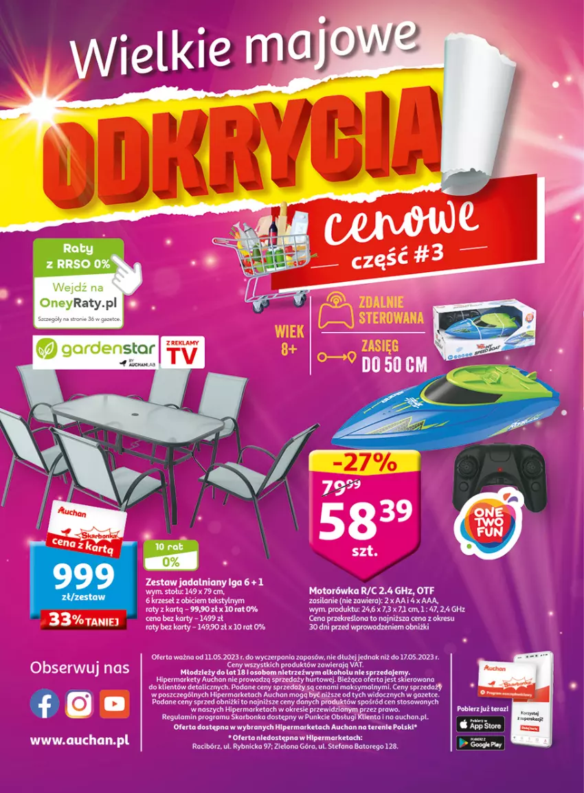 Gazetka promocyjna Auchan - Gazetka Wielkie majowe odkrycia cenowe część #3 Hipermarket Auchan - ważna 11.05 do 17.05.2023 - strona 48