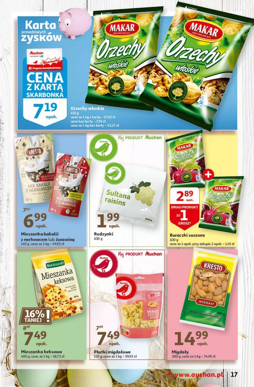 Gazetka promocyjna Auchan - Święta tuż tuż Hipermarkety - ważna 25.03 do 03.04.2021 - strona 17 - produkty: Buraczki