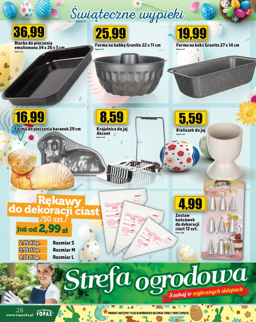 Gazetka promocyjna Topaz - Gazetka - ważna 21.03 do 27.03.2024 - strona 26 - produkty: Blacha do pieczenia, Forma do pieczenia, Kieliszek, Piec, Top