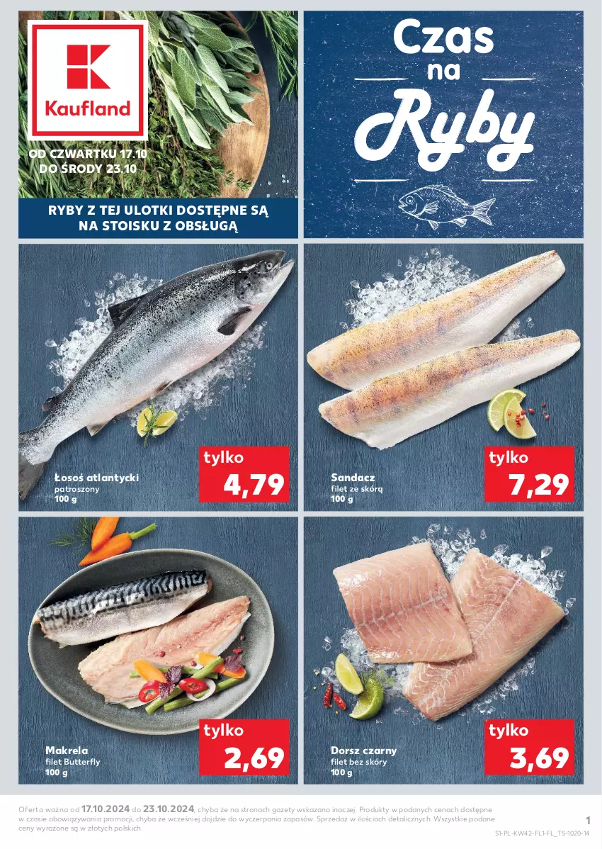 Gazetka promocyjna Kaufland - Mocny Start - ważna 17.10 do 23.10.2024 - strona 1 - produkty: Dorsz, Sandacz