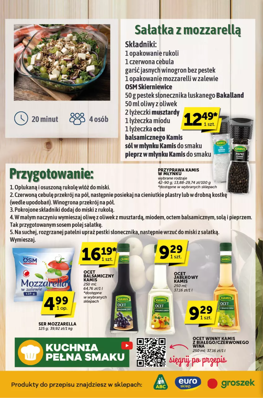 Gazetka promocyjna ABC - ważna 25.07 do 06.08.2024 - strona 2 - produkty: Bakalland, Cebula, Kamis, Kuchnia, Mozzarella, Mus, Ocet, Olej, Pieprz, Sałat, Sałatka, Ser, Sól, Sos, Stek, Wino, Winogrona