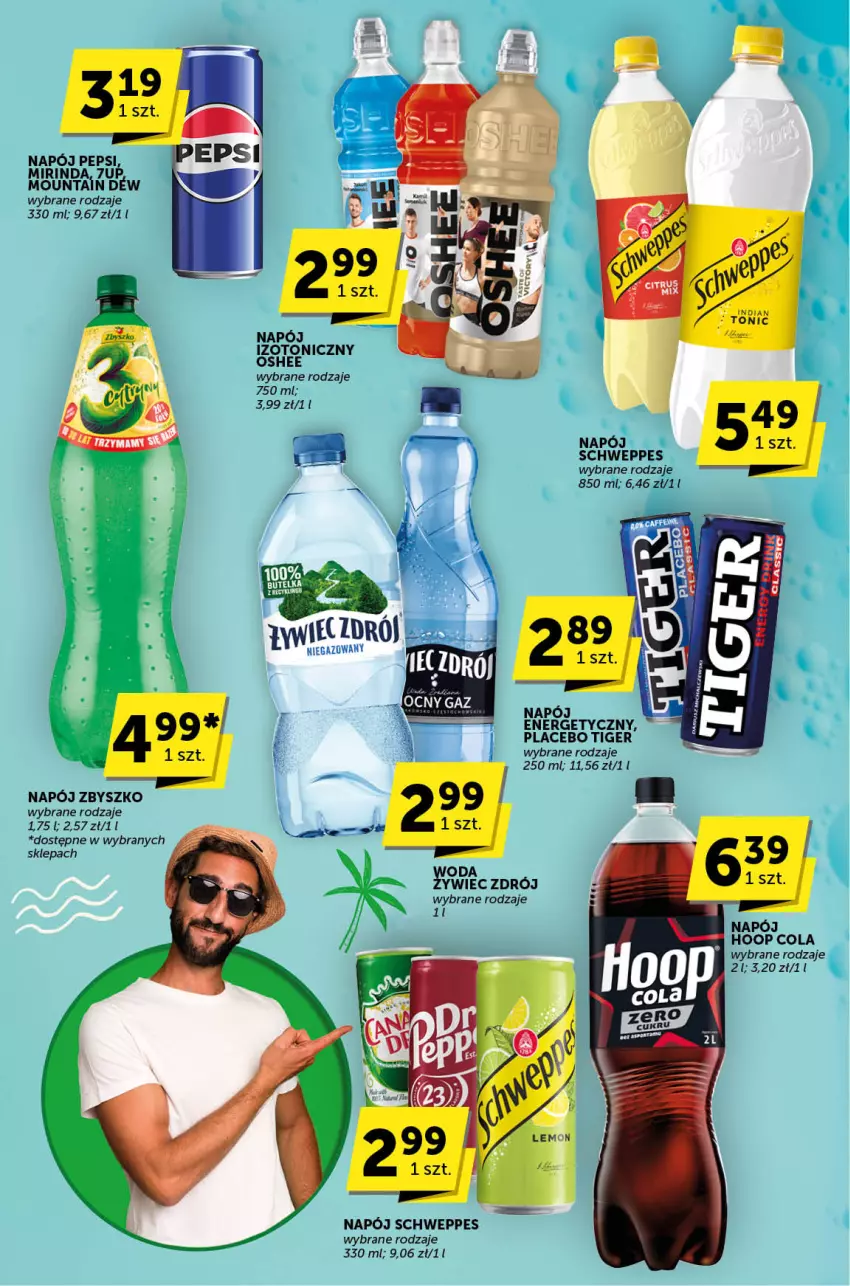 Gazetka promocyjna ABC - ważna 25.07 do 06.08.2024 - strona 24 - produkty: 7up, Hoop, Mirinda, Napój, Oshee, Pepsi, Schweppes, Tiger