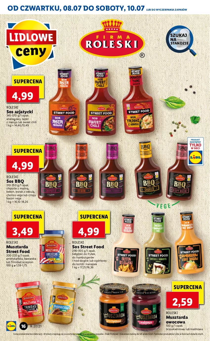 Gazetka promocyjna Lidl - GAZETKA - ważna 08.07 do 10.07.2021 - strona 16 - produkty: Ananas, Beko, Burger, Hamburger, LG, Mango, Mus, Musztarda, Sos