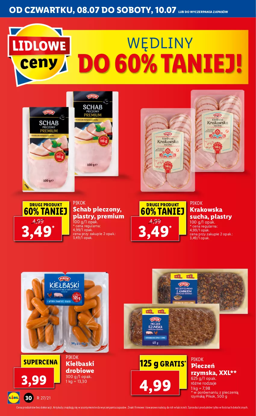 Gazetka promocyjna Lidl - GAZETKA - ważna 08.07 do 10.07.2021 - strona 30 - produkty: Gra, Piec, Pieczeń rzymska, PIKOK, Por, Schab pieczony