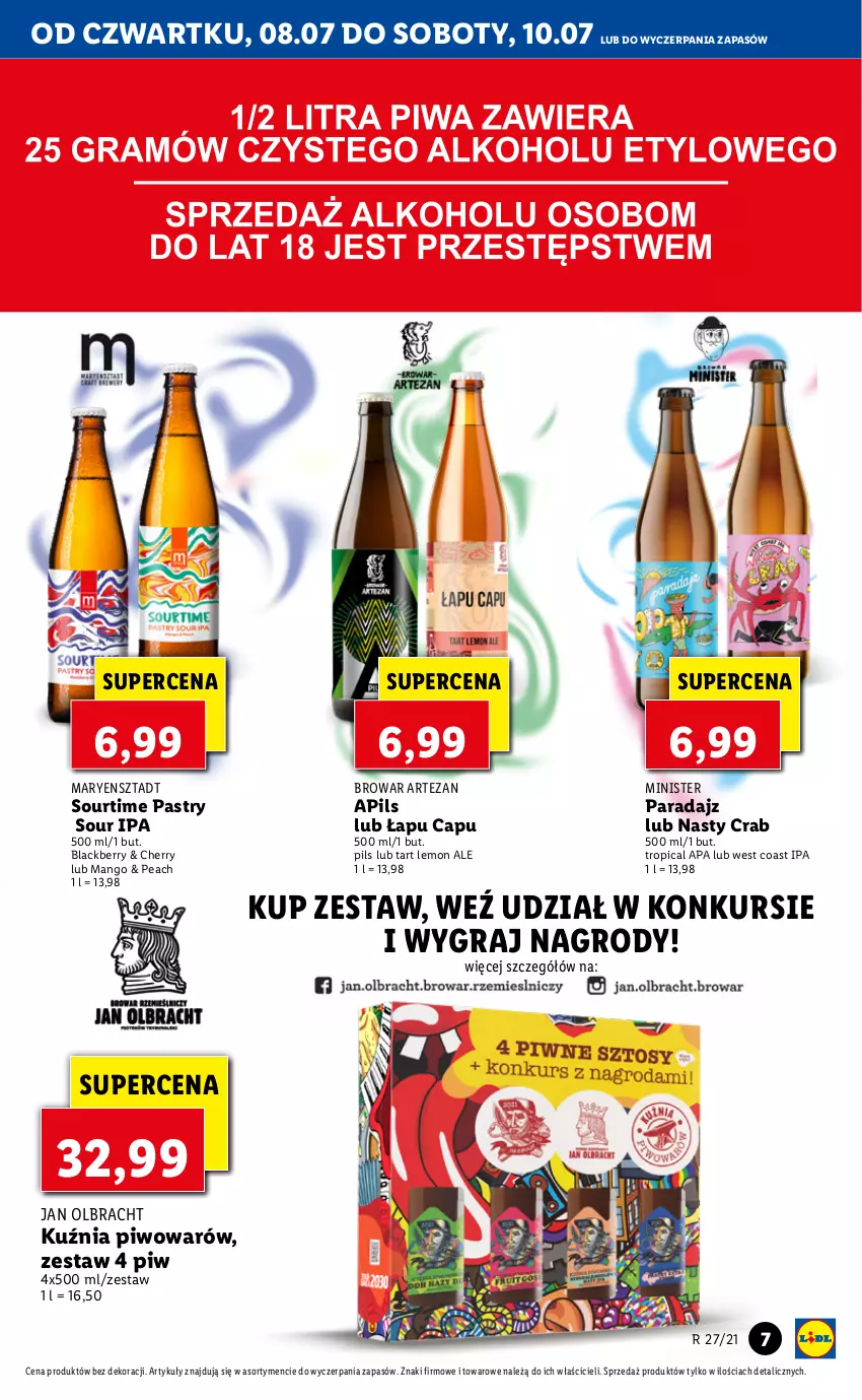 Gazetka promocyjna Lidl - GAZETKA - ważna 08.07 do 10.07.2021 - strona 7 - produkty: Gra, Lack, Mango, Piwo, Tropical