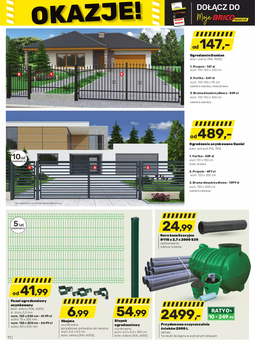 Gazetka promocyjna Bricomarche - Gazetka - ważna 01.03 do 11.03.2023 - strona 11 - produkty: Cynk, Rama, Rura, Słupek