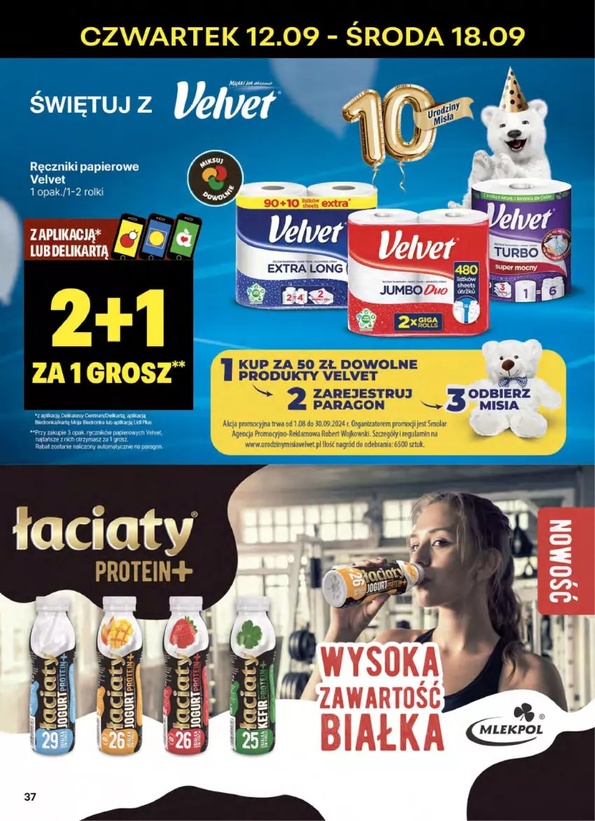 Gazetka promocyjna Delikatesy Centrum - NOWA GAZETKA Delikatesy Centrum od 12 września! 12-18.09.2024 - ważna 12.09 do 18.09.2024 - strona 37 - produkty: Fa, Mola, Papier, Rolki, Velvet