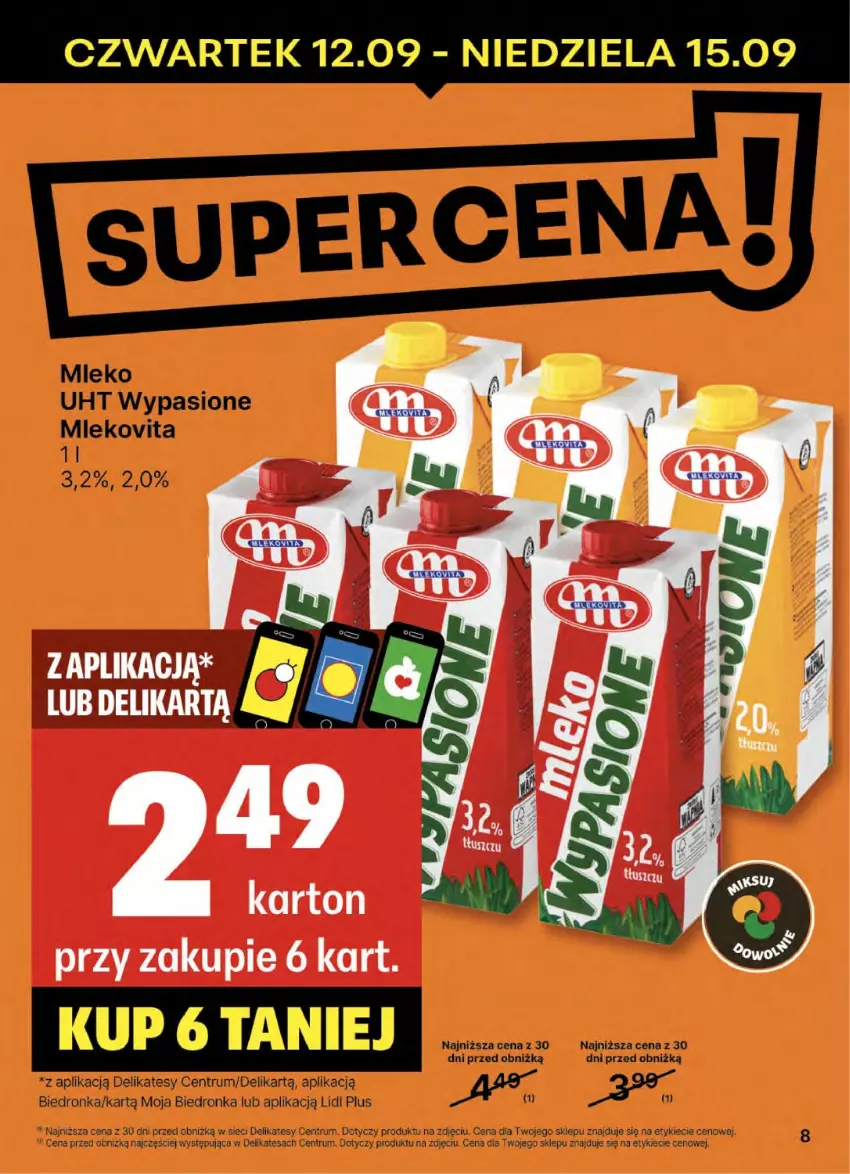 Gazetka promocyjna Delikatesy Centrum - NOWA GAZETKA Delikatesy Centrum od 12 września! 12-18.09.2024 - ważna 12.09 do 18.09.2024 - strona 8 - produkty: Dron, Mleko, Mlekovita, Rum