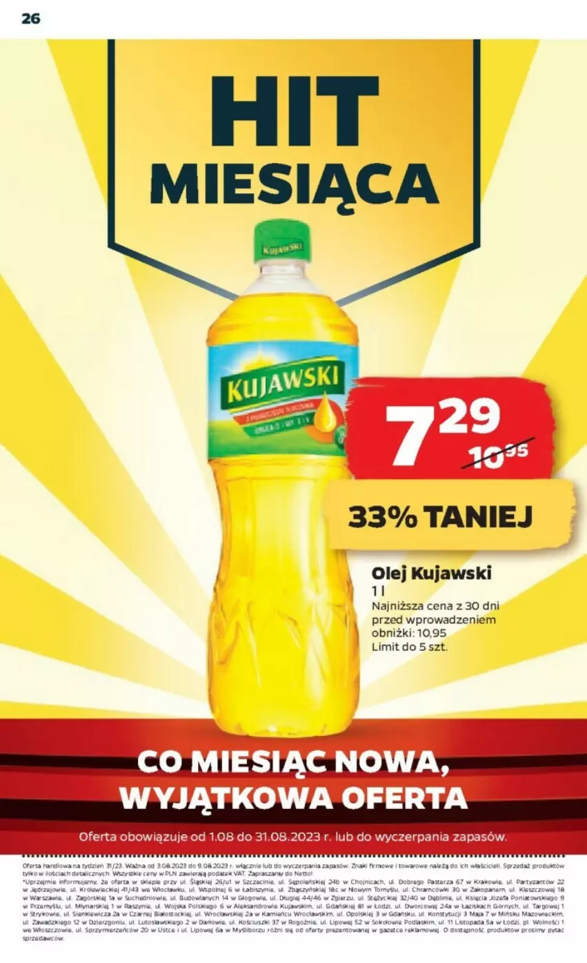 Gazetka promocyjna Netto - ważna 03.08 do 10.08.2023 - strona 2 - produkty: Fa, Kujawski, Olej, Sos, Stock, Top