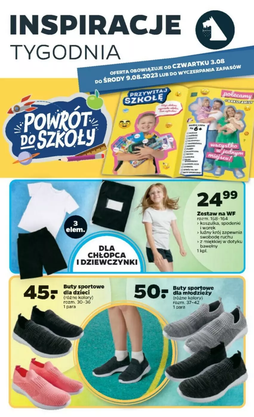 Gazetka promocyjna Netto - ważna 03.08 do 10.08.2023 - strona 4 - produkty: Buty, Dzieci, Kosz, Koszulka, Por, Sport